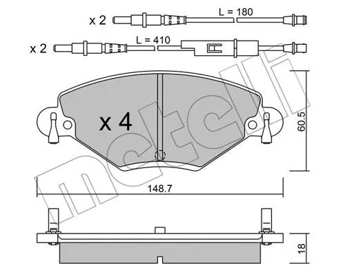 Brake Pad Set, disc brake (22-0331-0)