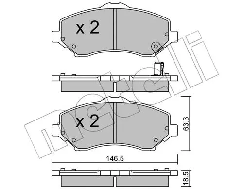 Brake Pad Set, disc brake (22-0862-1)