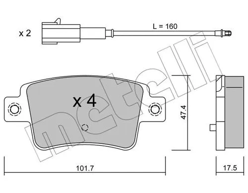 Brake Pad Set, disc brake (22-0705-1)