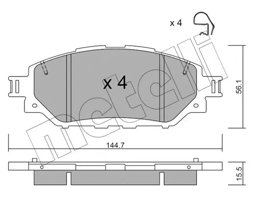 Brake Pad Set, disc brake (22-1090-0)