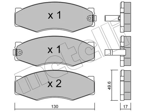 Brake Pad Set, disc brake (22-0066-1)