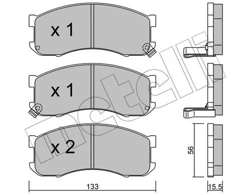 Brake Pad Set, disc brake (22-0394-0)