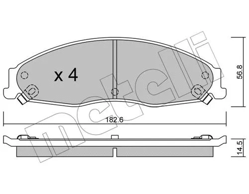 Brake Pad Set, disc brake (22-0698-0)