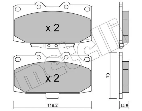 Brake Pad Set, disc brake (22-0413-0)