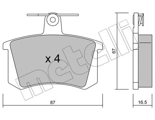 Brake Pad Set, disc brake (22-0048-0)