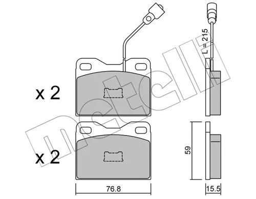Brake Pad Set, disc brake (22-0015-4)