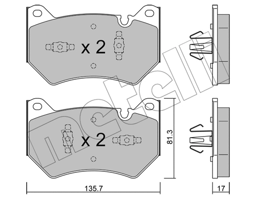 Brake Pad Set, disc brake (22-1170-1)
