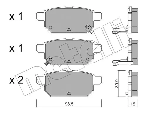 Brake Pad Set, disc brake (22-0915-0)