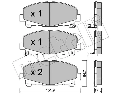 Brake Pad Set, disc brake (22-0867-0)