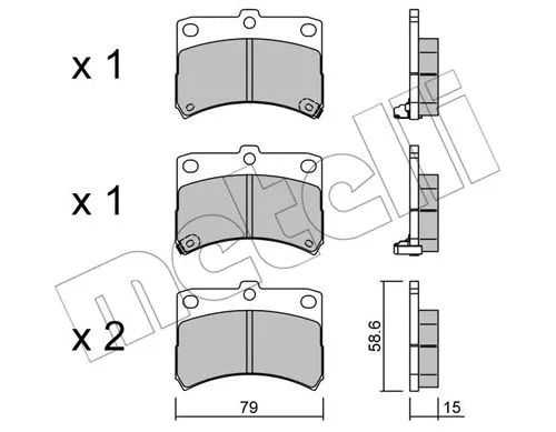 Brake Pad Set, disc brake (22-0459-0)