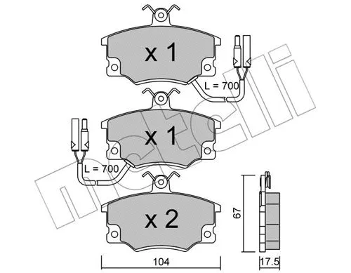 Brake Pad Set, disc brake (22-0030-2)