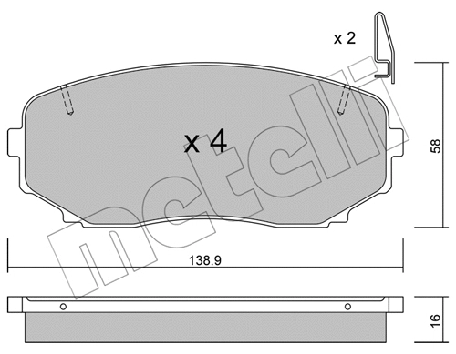 Brake Pad Set, disc brake (22-0872-1)
