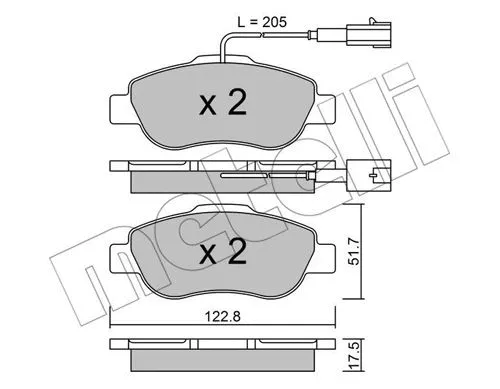 Brake Pad Set, disc brake (22-0638-2)