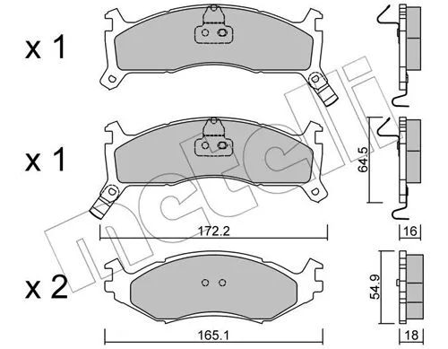 Brake Pad Set, disc brake (22-0714-0)