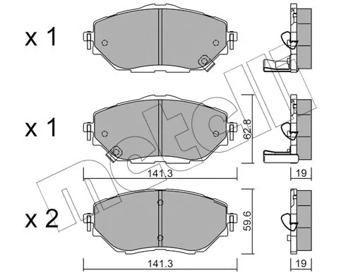 Brake Pad Set, disc brake (22-1088-0)