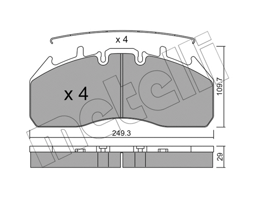 Brake Pad Set, disc brake (22-0809-0)