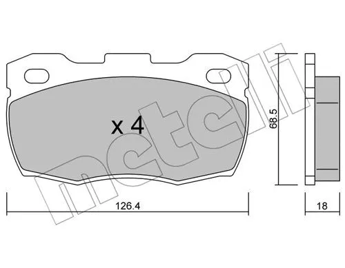 Brake Pad Set, disc brake (22-0352-0)