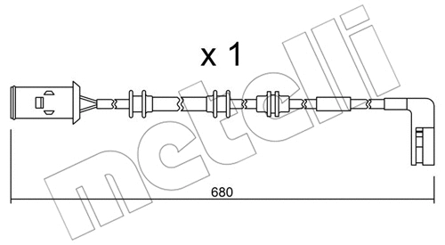 Warning Contact, brake pad wear (SU.093)