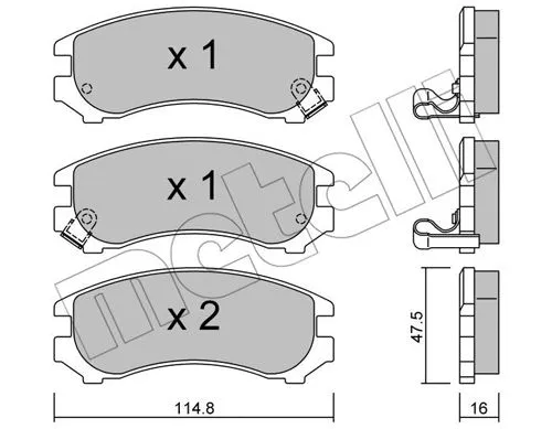 Brake Pad Set, disc brake (22-0230-1)