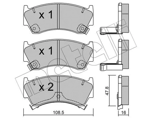 Brake Pad Set, disc brake (22-0278-0)