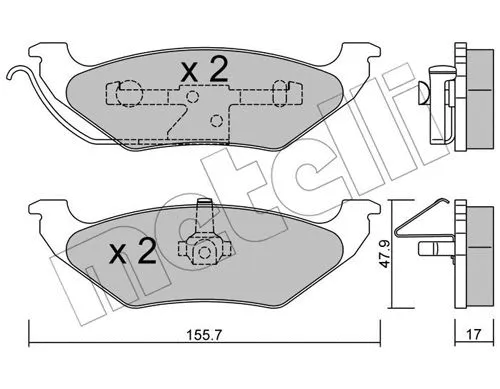 Brake Pad Set, disc brake (22-0624-0)