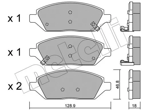 Brake Pad Set, disc brake (22-1113-0)