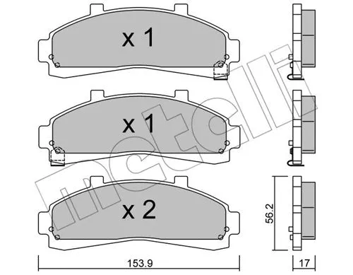 Brake Pad Set, disc brake (22-0683-0)
