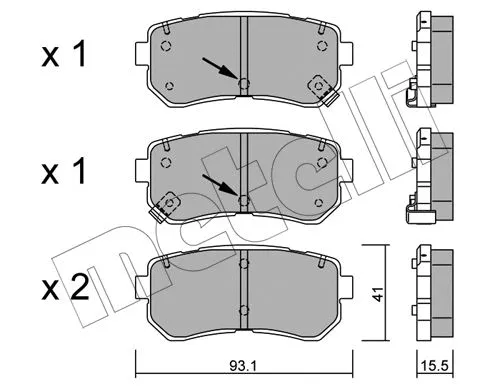 Brake Pad Set, disc brake (22-0725-1)