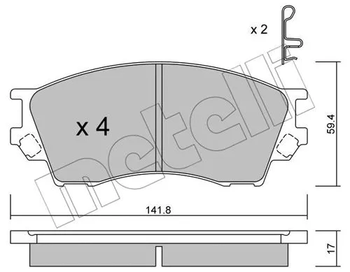 Brake Pad Set, disc brake (22-0473-0)