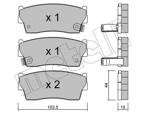 Brake Pad Set, disc brake (22-0116-0)