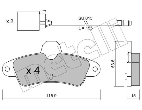 Brake Pad Set, disc brake (22-0143-0K)