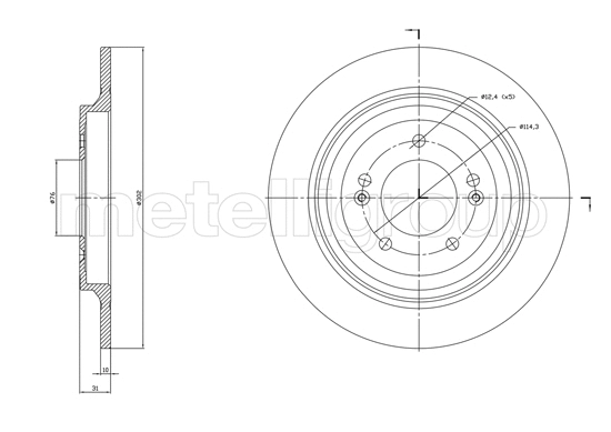Brake Disc (23-1819C)