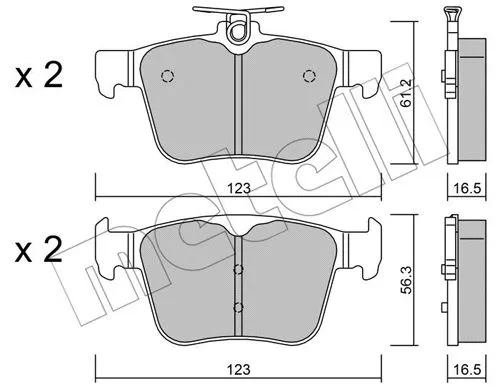Brake Pad Set, disc brake (22-0981-0)
