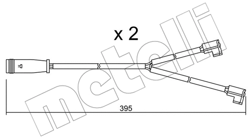 Warning Contact, brake pad wear (SU.174K)