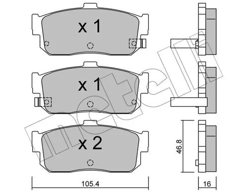 Brake Pad Set, disc brake (22-0193-1)