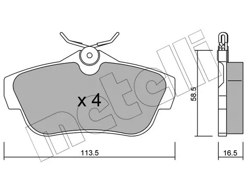 Brake Pad Set, disc brake (22-0712-0)