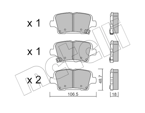Brake Pad Set, disc brake (22-1181-0)