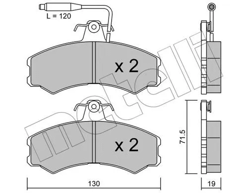 Brake Pad Set, disc brake (22-0031-0)