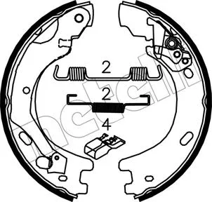 Brake Shoe Set, parking brake (53-0375K)