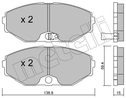 Brake Pad Set, disc brake (22-0405-0)