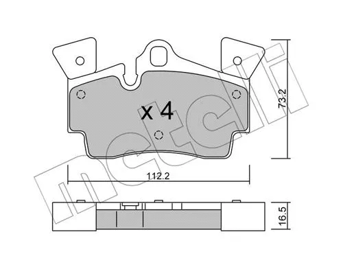 Brake Pad Set, disc brake (22-0655-1)