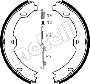 Brake Shoe Set, parking brake (53-0243K)