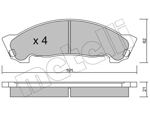 Brake Pad Set, disc brake (22-0972-0)
