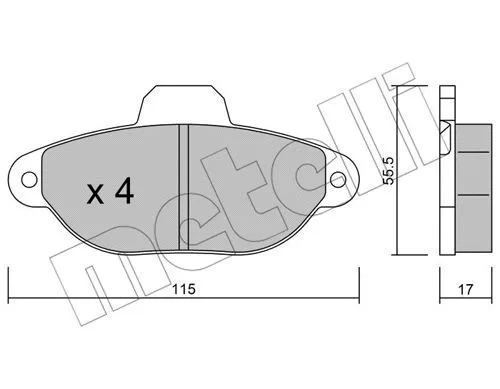 Brake Pad Set, disc brake (22-0159-1)