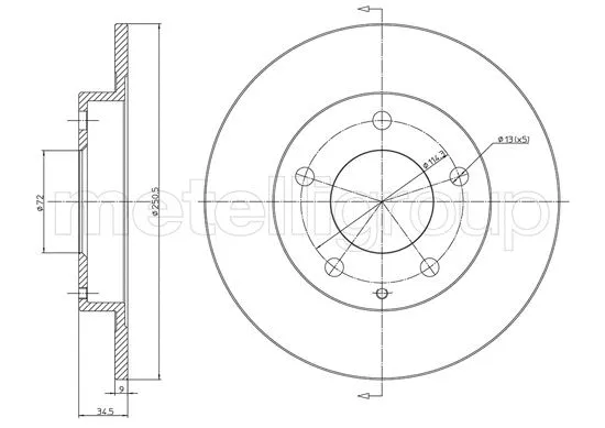 Brake Disc (23-1741C)