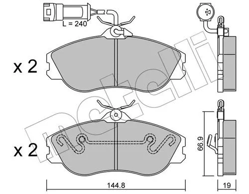 Brake Pad Set, disc brake (22-0663-1)