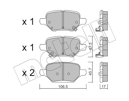 Brake Pad Set, disc brake (22-1213-0)
