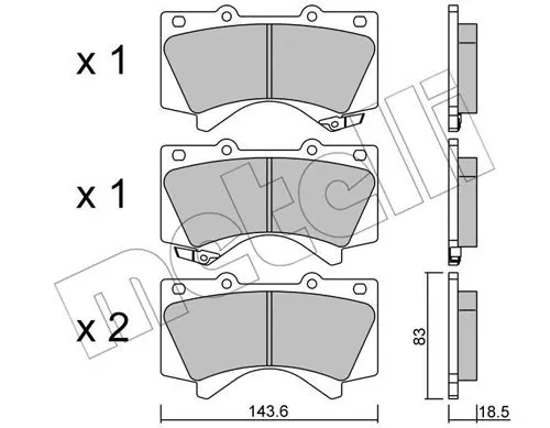 Brake Pad Set, disc brake (22-0821-0)