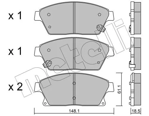 Brake Pad Set, disc brake (22-0839-0)