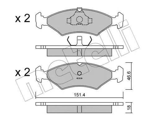 Brake Pad Set, disc brake (22-0029-0)